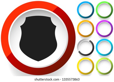Icon with classic shield shape. Protection, security, certificate, warranty concept icon