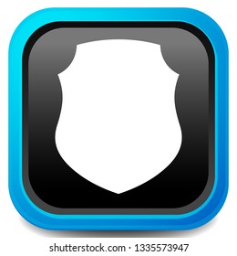 Icon with classic shield shape. Protection, security, certificate, warranty concept icon
