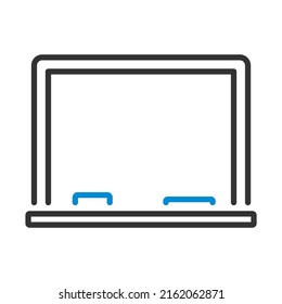 Icon Of Classroom Blackboard. Editable Bold Outline With Color Fill Design. Vector Illustration.