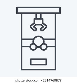 Icon Claw Machine. related to Amusement Park symbol. line style. simple design editable. simple illustration