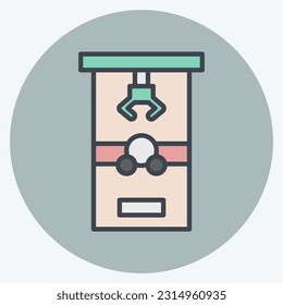 Icon Claw Machine. related to Amusement Park symbol. color mate style. simple design editable. simple illustration