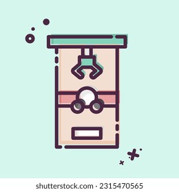 Icon Claw Machine. related to Amusement Park symbol. MBE style. simple design editable. simple illustration