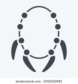 Icon Claw. related to American Indigenous symbol. glyph style. simple design editable. simple illustration