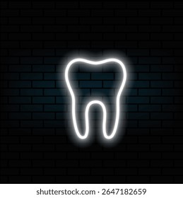icon, clean teeth teeth vector icons. neon style.Teeth icons set. neon style.Dentistry. Dental treatment