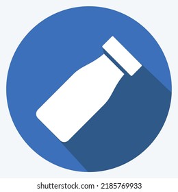 Icono Agua limpia. adecuado para el símbolo educativo. estilo de sombra larga. diseño simple editable. vector de plantilla de diseño. ilustración simple
