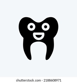 Icon Cleaned Tooth. suitable for medicine symbol. glyph style. simple design editable. design template vector. simple illustration
