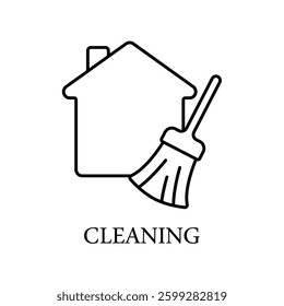 Icon a cleaning, isolated against a clean background.