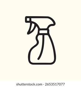 Icono de una botella de spray de limpieza perfecta para aplicaciones de Sitios web o cualquier proyecto de diseño donde se necesiten gráficos relacionados con la limpieza