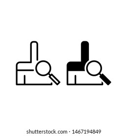 The icon clears search results, with outline and glyph styles