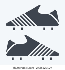 Icon Cleats. related to Hockey Sports symbol. glyph style. simple design editable