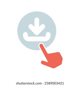 Icon a click to download, isolated against a clean background.

