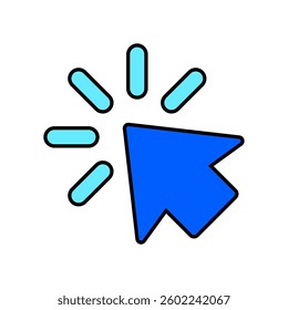 Icon a click, isolated against a clean background.