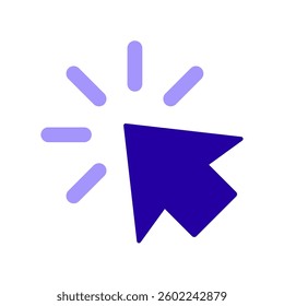 Icon a click, isolated against a clean background.