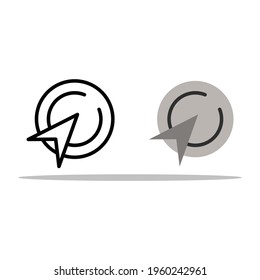 icon click object for design, vector click, great for design applications