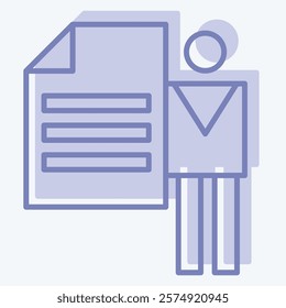 Icon Client Brief. related to Media and Advertising symbol. two tone style. editable