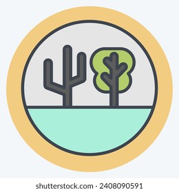 Icon Climate Change. related to Plastic Pollution symbol. color mate style. simple design editable. simple illustration