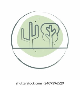 Icon Climate Change. related to Plastic Pollution symbol. Color Spot Style. simple design editable. simple illustration