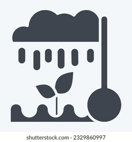 Icon Climate. related to Agriculture symbol. glyph style. simple design editable. simple illustration