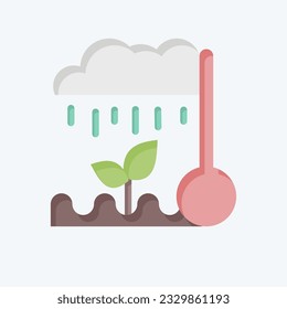 Icon Climate. related to Agriculture symbol. flat style. simple design editable. simple illustration