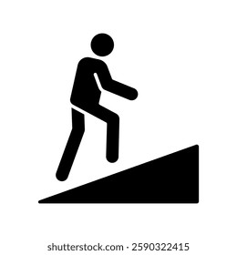 Icon a climb, isolated against a clean background.