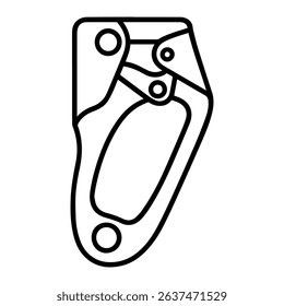 icon Climber Jumar on white background vector
Vector line icon rock climbing, mountaineering, tourism