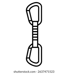 icon Climber's quickdraw on white background vector
Vector line icon rock climbing, mountaineering, tourism