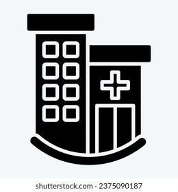 Icon Clinic. related to Icon Building symbol. glyph style. simple design editable. simple illustration