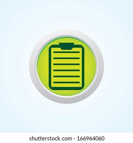 Icon of Clip Board on Button. Eps-10.