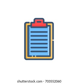 icon clip board paper