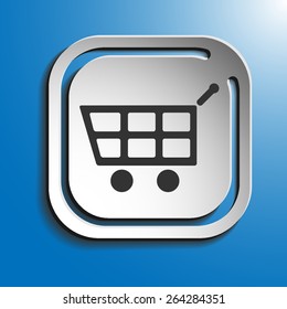 Icon clip for a website on a blue background