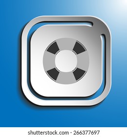 Icon clip for a website on a blue background