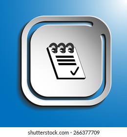 Icon clip for a website on a blue background