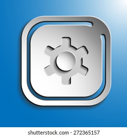 Icon clip for a website on a blue background