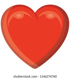 Icon of a clipart of red heart 