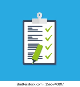 Icon clipboard checklist vector icon