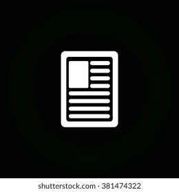 The icon of clipboard. Flat design style