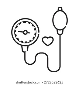 icon Clipboard with heartbeat graph Editable Stroke