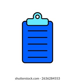 Icon a clipboard, isolated against a clean background.