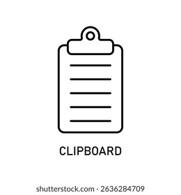 Icon a clipboard, isolated against a clean background.
