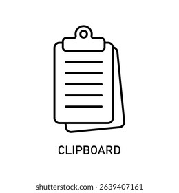 Icon a clipboard, isolated against a clean background.