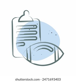 Icon Clipboard. related to Rugby symbol. Color Spot Style. simple design illustration