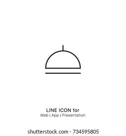Icon cloche menu platter serving tray graphic design single icon vector