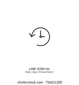 Icon Clock with Arrow graphic design single icon vector