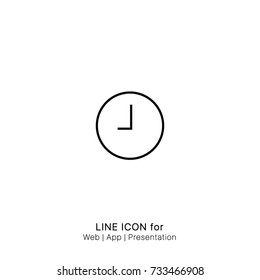 Icon Clock graphic design single icon vector