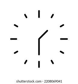 Icon Clock Hour Watch Time Monoline Style