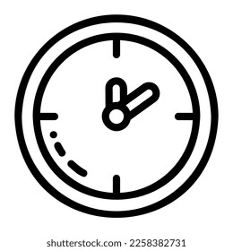 Icon clock illustration can be used for web app info graphic etc