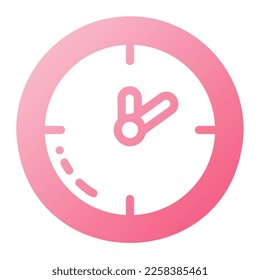 Icon clock illustration can be used for web app info graphic etc