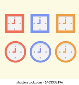 icon clock set,time symbol use any color. Vector EPS10