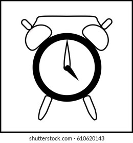icon clock show time four o'clock isolated vector