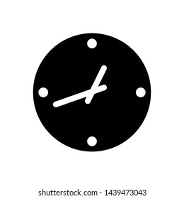 icon clock simple design illustration , trendy flat style isolated , business clocks